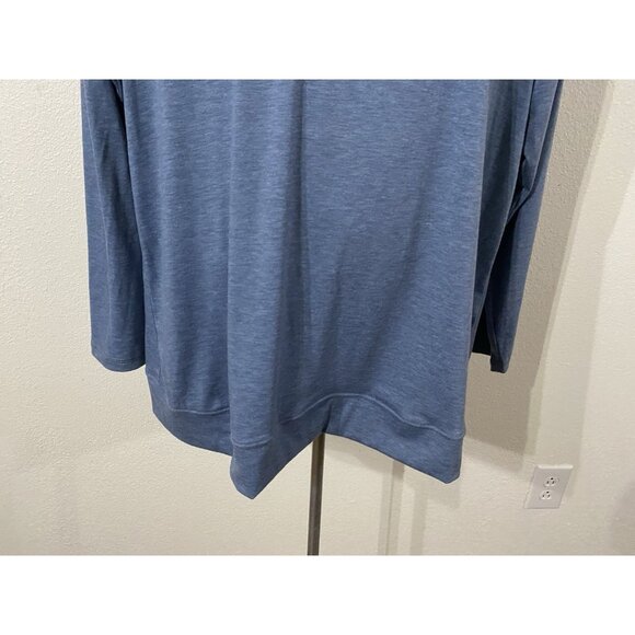 Automet Mens Size 2XL Top Long Sleeve Blue Stretch Polyblend - Picture 3 of 9